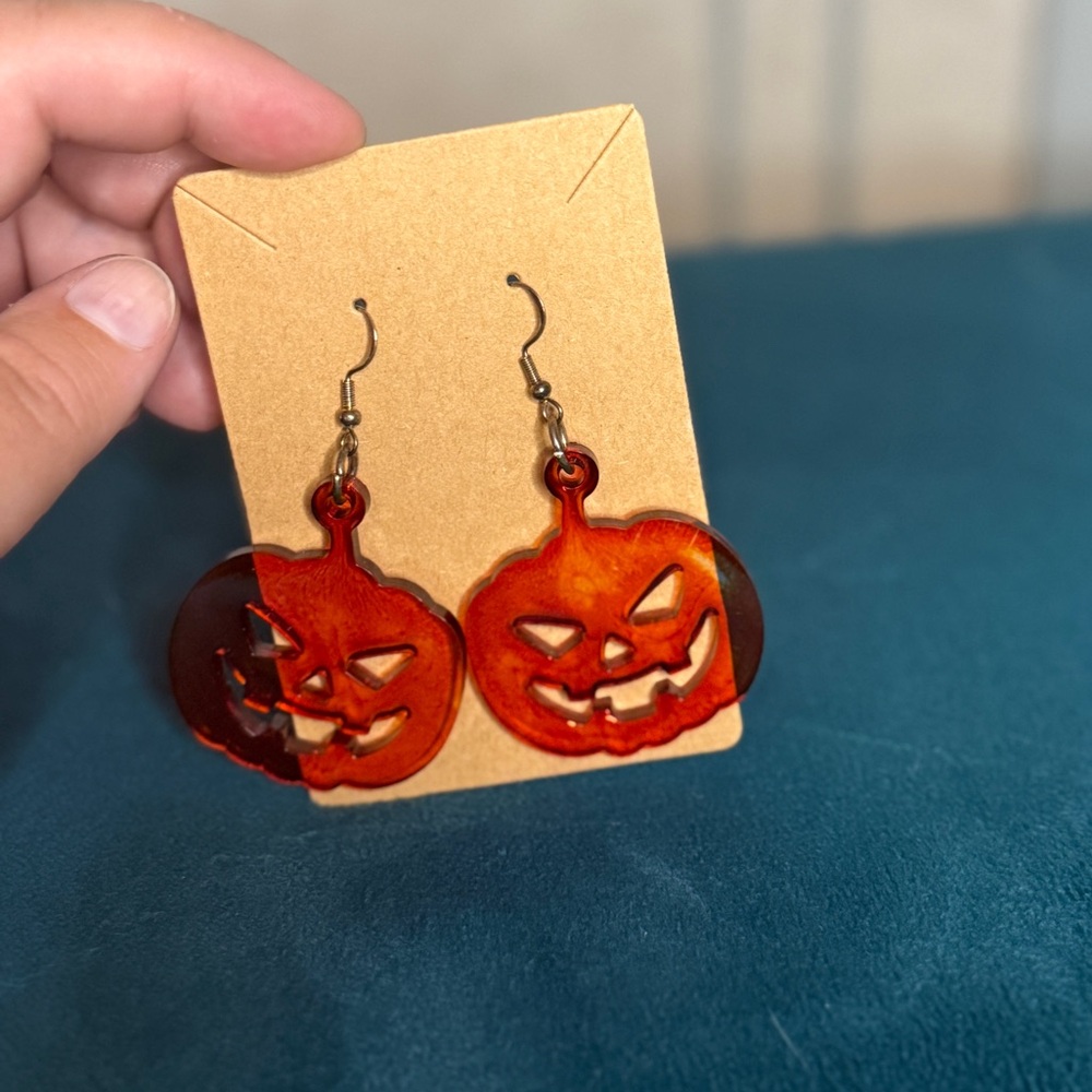 Handcrafted Halloween Resin Earrings